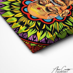 TABLEAU GANDHI POP ART Alessio Cacciatore