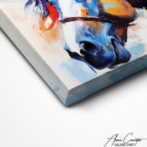 TABLEAU CHEVAL BLEU Alessio Cacciatore