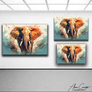 TABLEAU ÉLÉPHANT AQUARELLE Alessio Cacciatore