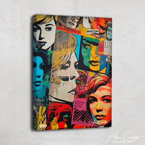 peinture street art collage