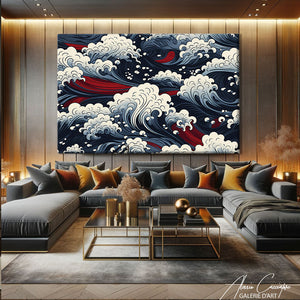 tableau japonais vague