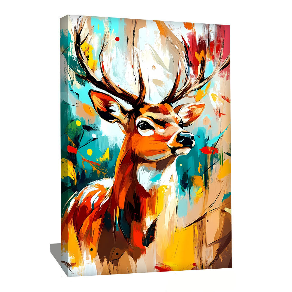 TABLEAU CERF ACRYLIQUE