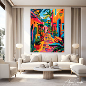 tableau contemporain coloré