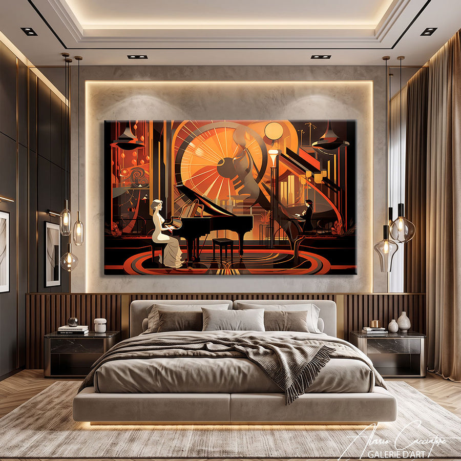 TABLEAU ART DECO PIANO – mise en situation
