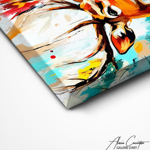 TABLEAU CERF ACRYLIQUE Alessio Cacciatore