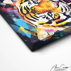 TABLEAU TIGRE COLORÉ Alessio Cacciatore