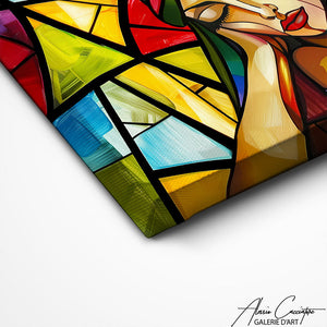 TABLEAU FEMME MODERNE COLORÉ Alessio Cacciatore
