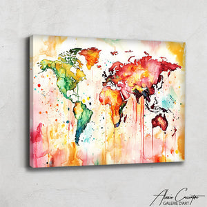 TABLEAU PLANISPHÈRE STREET ART AlessioCacciatore