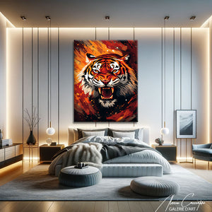 tableau tigre coloré