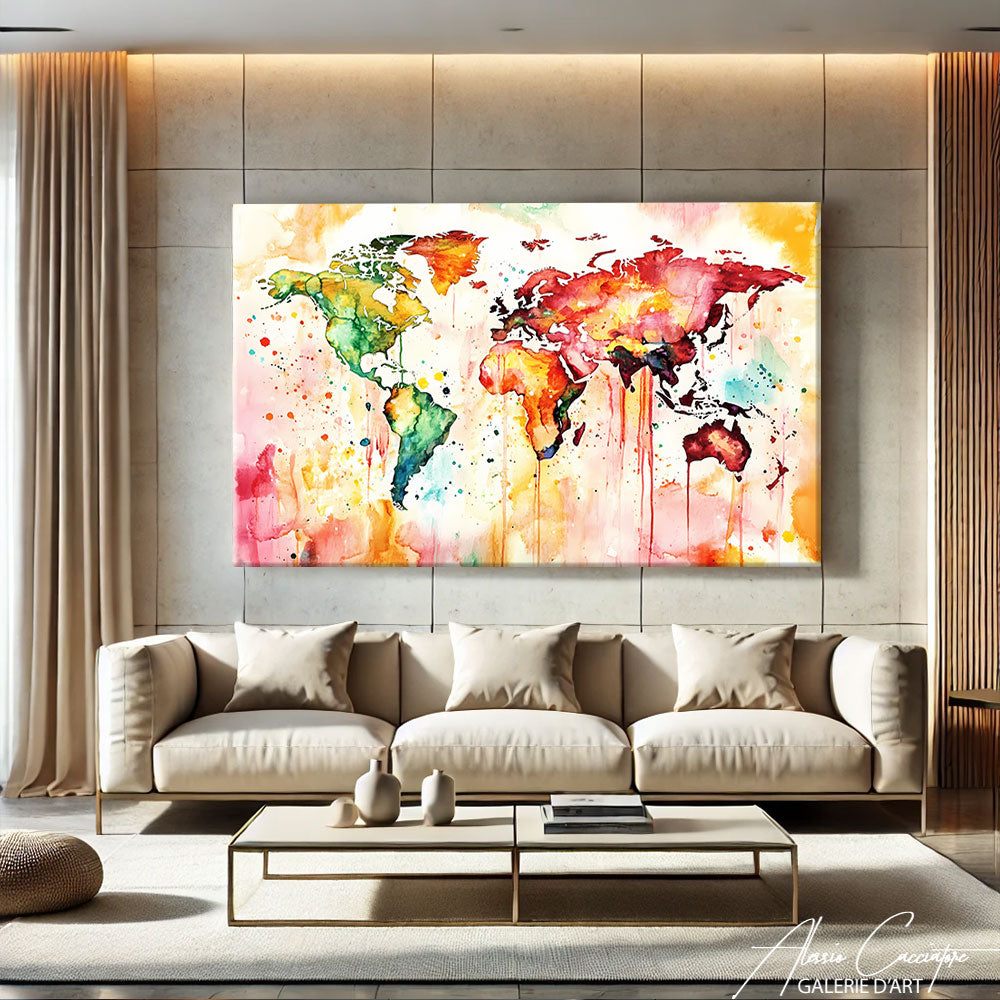 STREET ART PLANISPHERE PAINTING