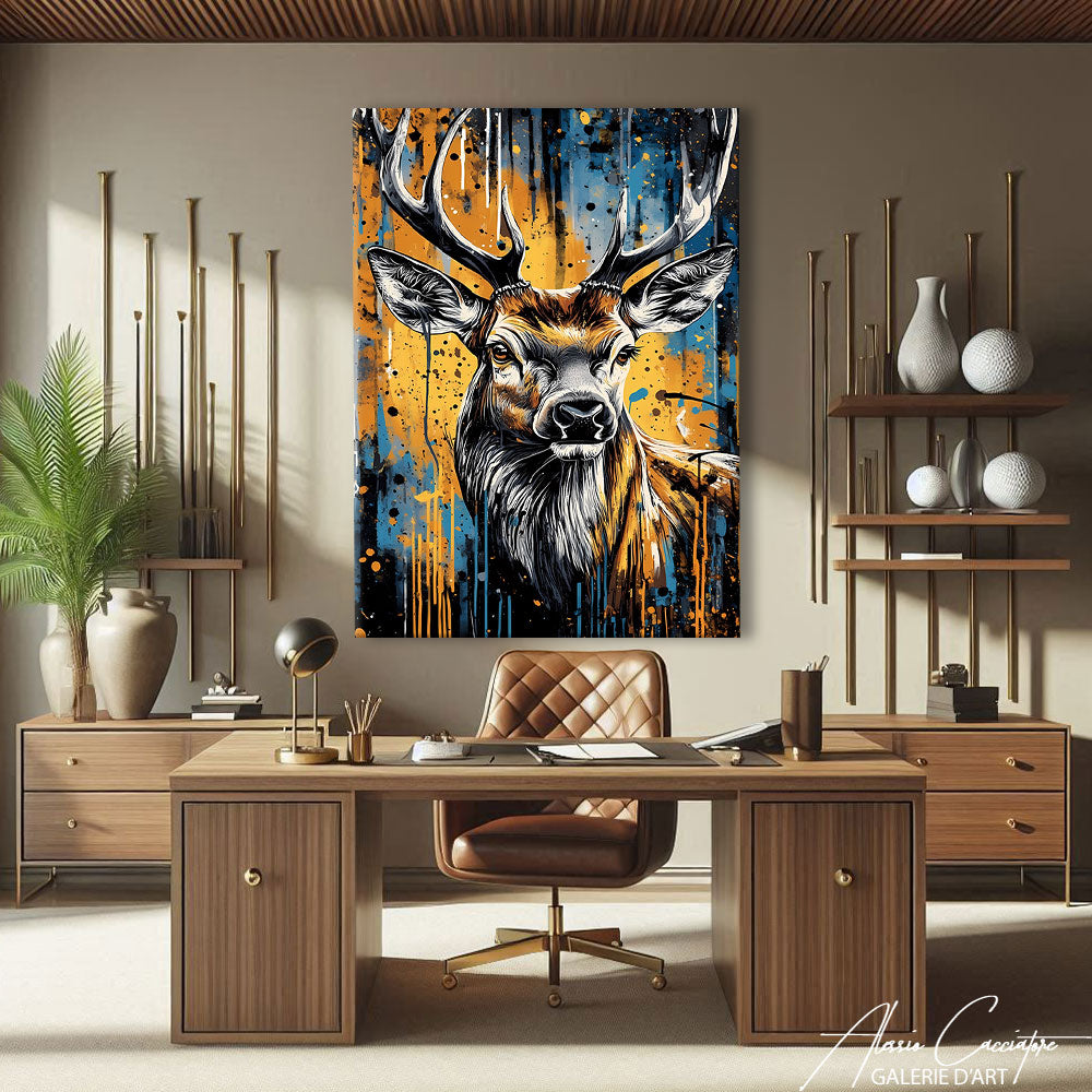 TABLEAU CERF CONTEMPORAIN