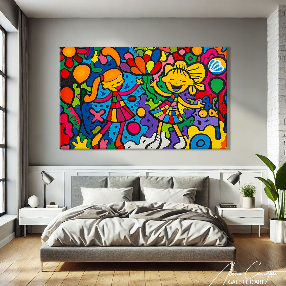 CHILDREN'S PAINTING LITTLE GIRL