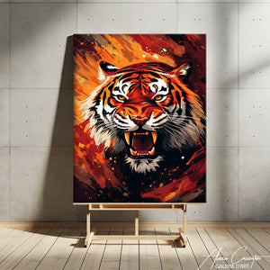 peinture tete de tigre