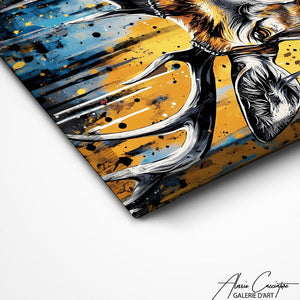 TABLEAU CERF CONTEMPORAIN Alessio Cacciatore