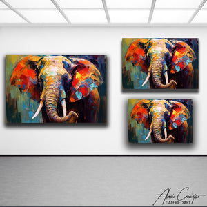TABLEAU ÉLÉPHANT AFRIQUE Alessio Cacciatore