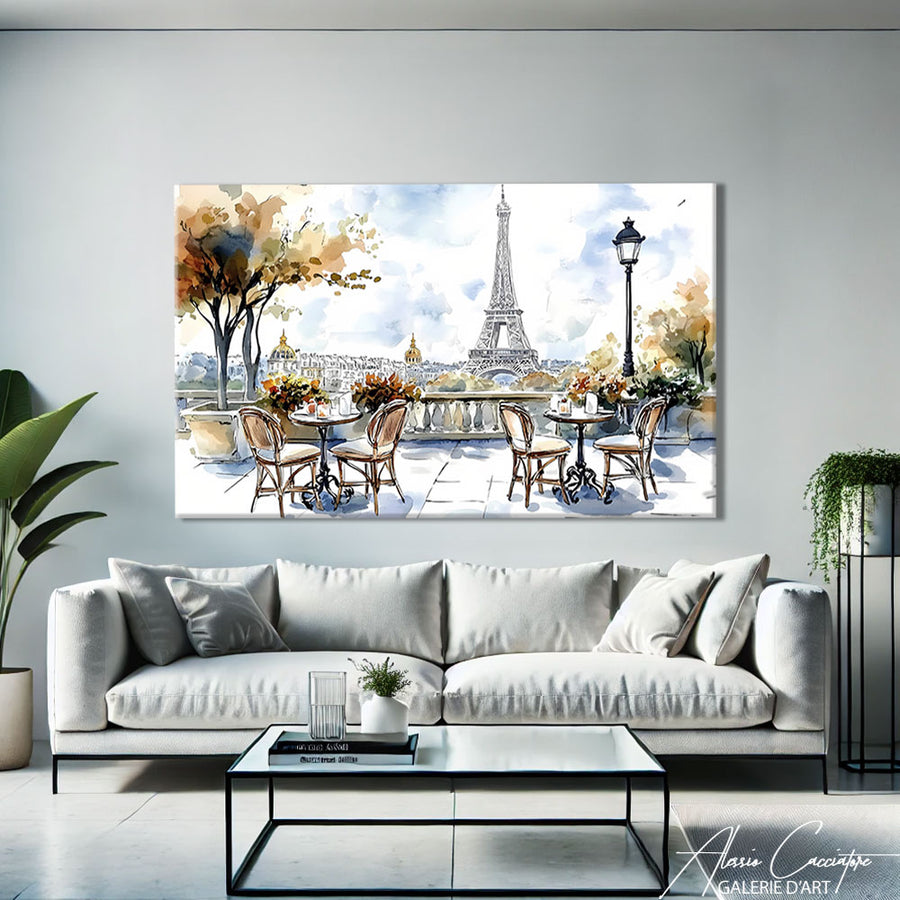 Tableau Vue de Paris – mise en situation