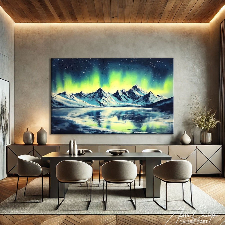 Toile Paysage Montagne – mise en situation