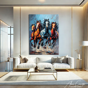 Tableau Abstrait Bleu