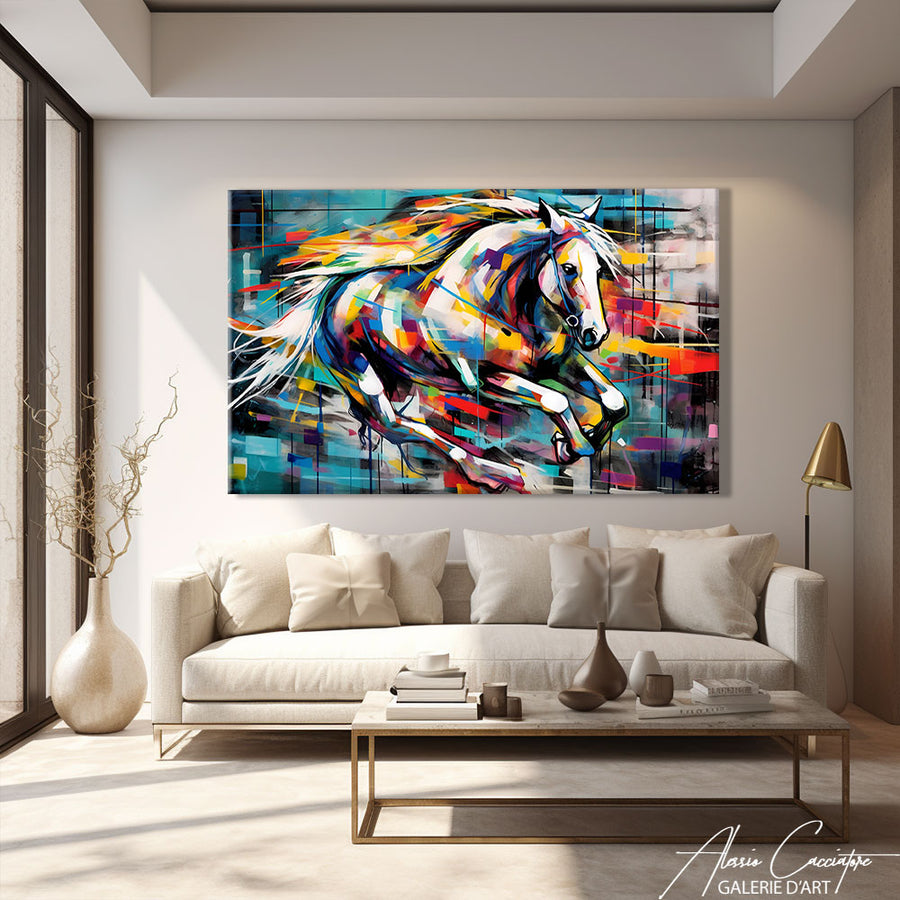grand tableau cheval – mise en situation