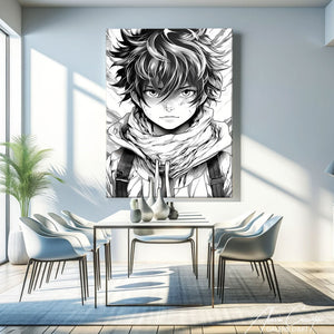 tableau japonais noir et blanc