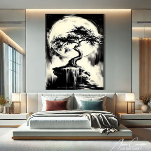 TABLEAU ZEN NOIR ET BLANC