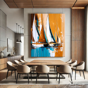 Tableau Bateau Abstrait