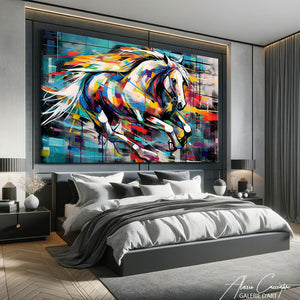 tableau cheval pop art