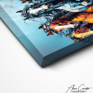 TABLEAU CHEVAUX ABSTRAIT AlessioCacciatore