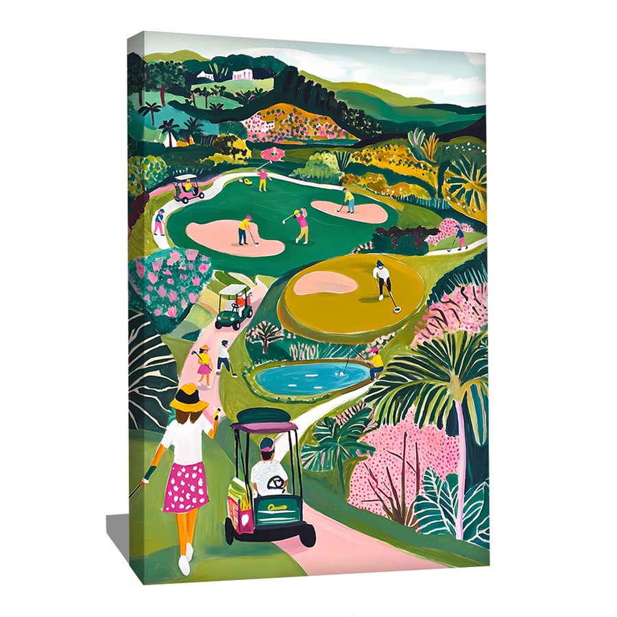 Tableau Contemporain Golfeur
