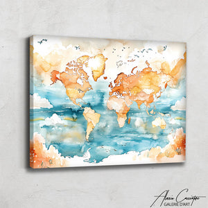 Carte Du Monde Cadre