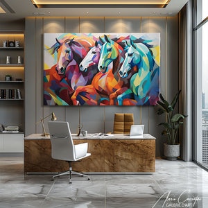 tableau chevaux couleur