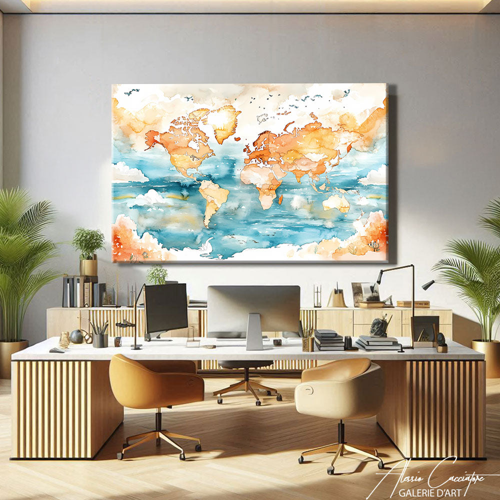 Carte Du Monde Cadre