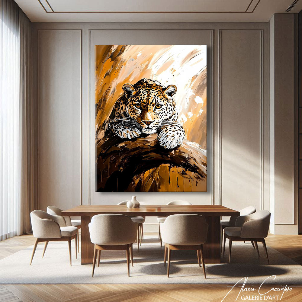 TABLEAU LÉOPARD ABSTRAIT