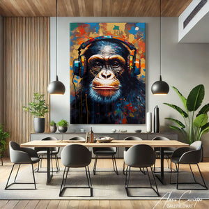 tableau singe peinture