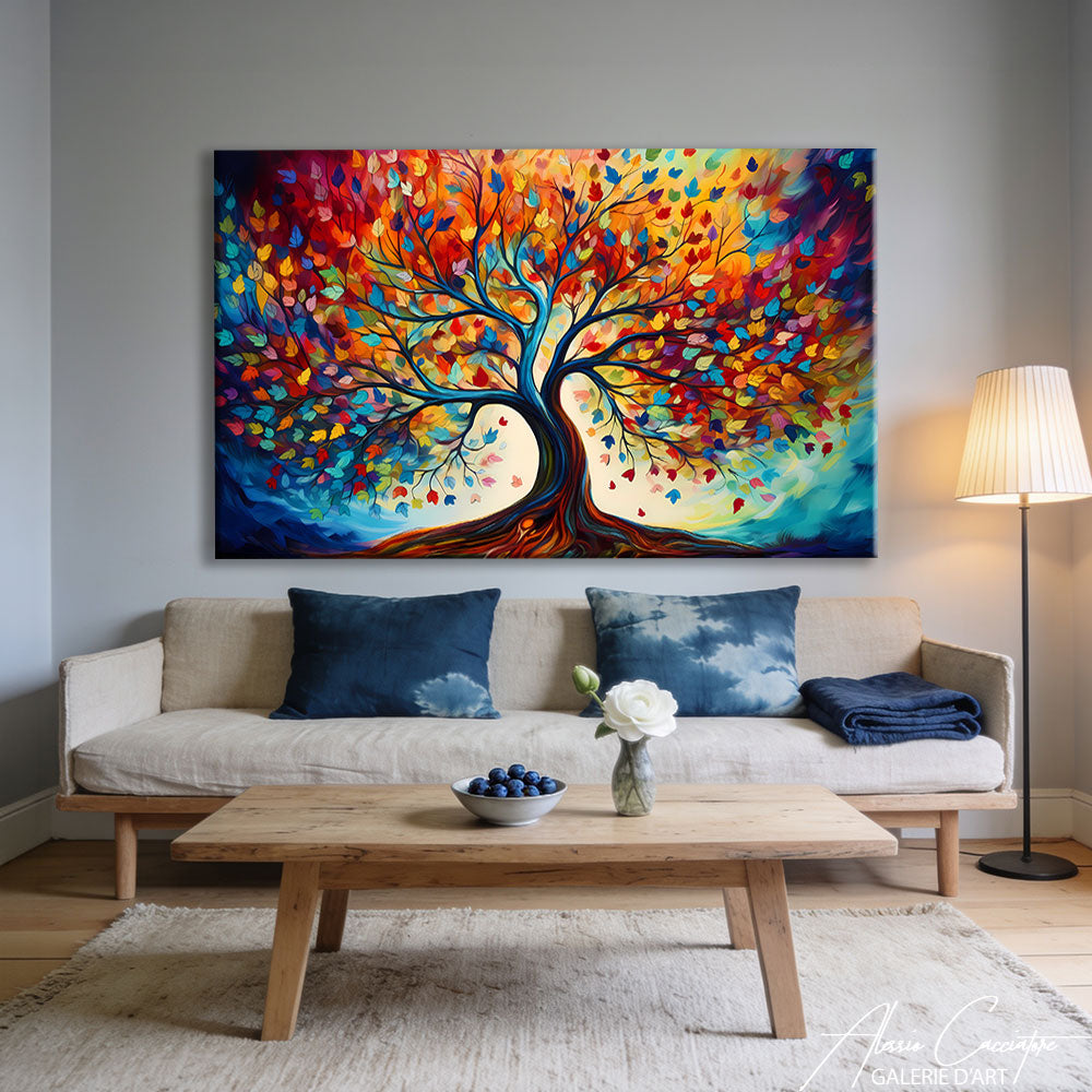 TABLEAU ARBRE DE VIE COLORÉ