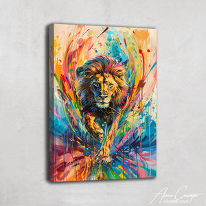 Tableau Lion Contemporain