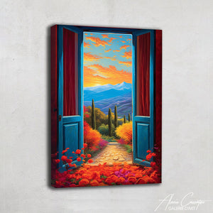 Tableau Fenêtre Ouverte sur Jardin