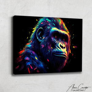 tableau tete de gorille