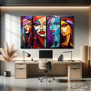 tableau cubiste femme