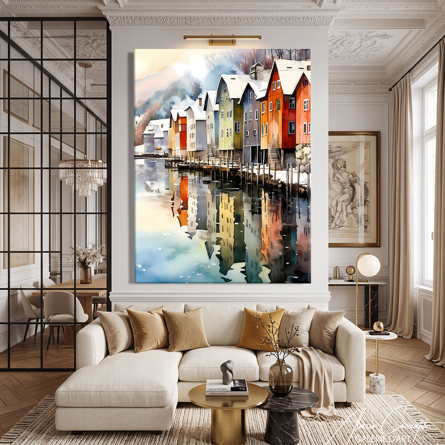TABLEAU PAYSAGE DE NEIGE – mise en situation