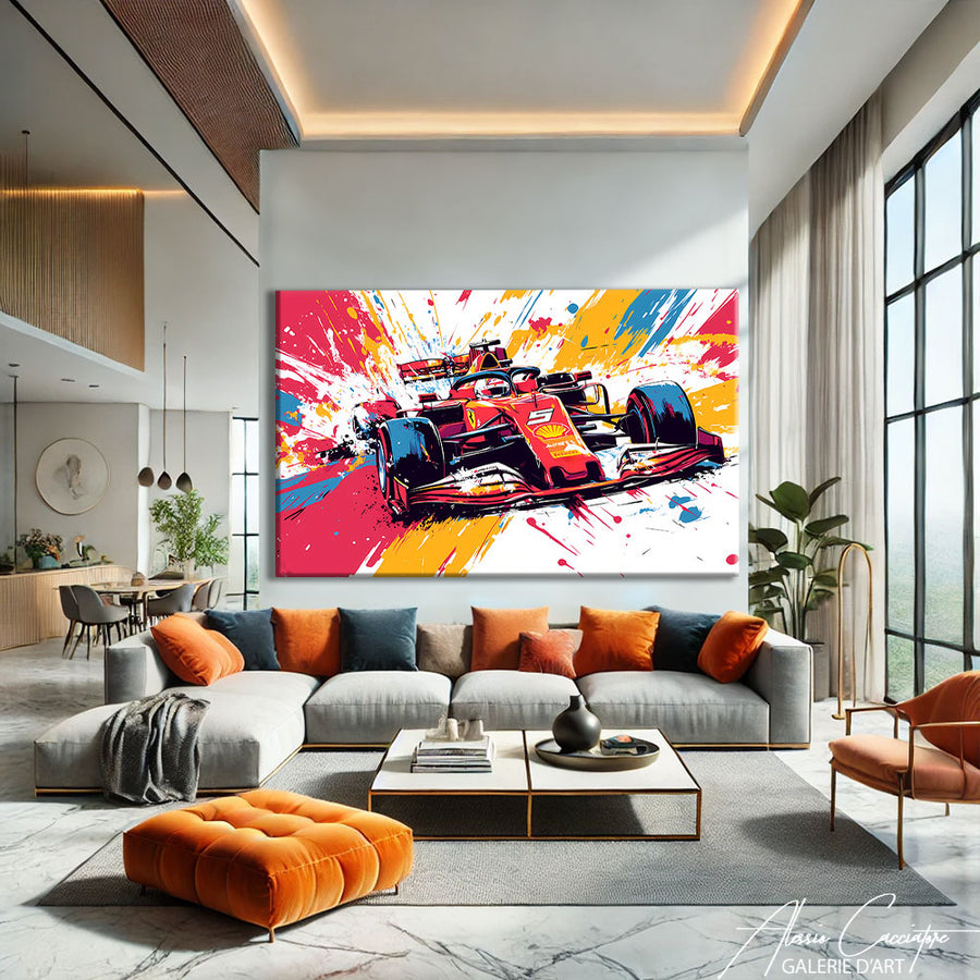 Tableau Peinture F1 – mise en situation