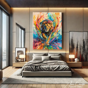 Tableau Lion Contemporain