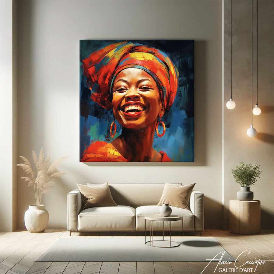 Peinture Africaine – mise en situation