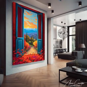 Peinture Fenêtre Ouverte sur le Monde