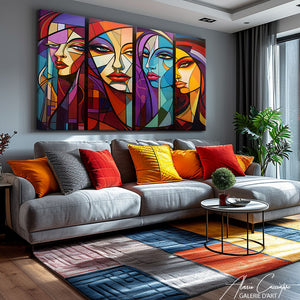 peinture cubisme femme