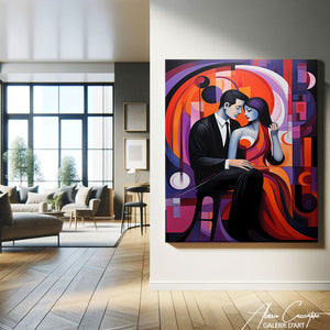 tableau couple abstrait