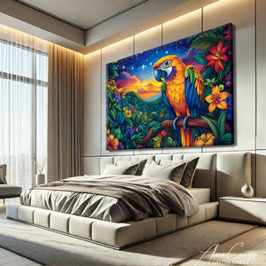 Tableau Peinture Perroquet