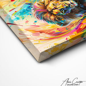 TABLEAU LION MULTICOLORE Alessio Cacciatore