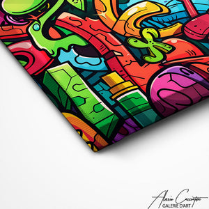TABLEAU TRIPTYQUE STREET ART Alessio Cacciatore