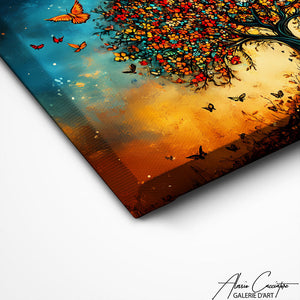 TABLEAU ARBRE DE VIE PAPILLONS Alessio Cacciatore